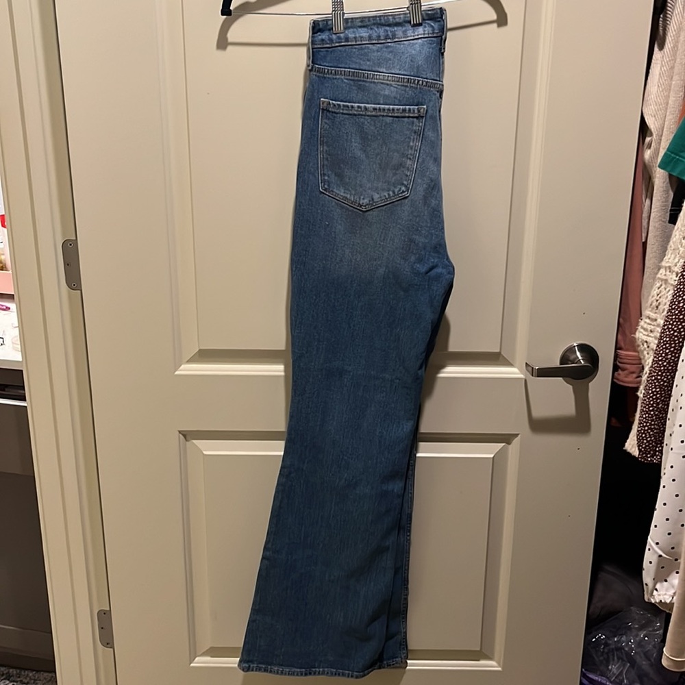 Higher High-rise Flare blue jeans